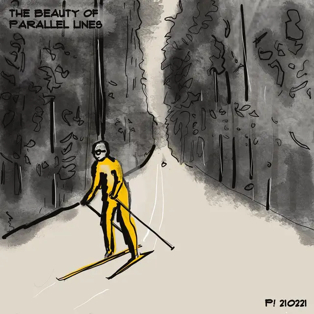 first time cross country: can’t stop thinking about the beauty of the trees, the parallel tracks, the air, the silence, the body pushing forward in new ways...…