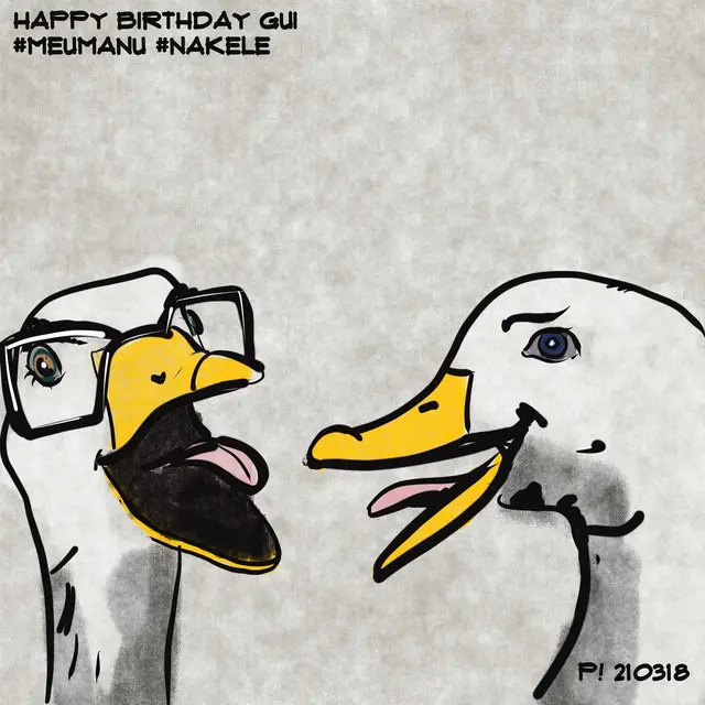 parabéns maninha querida! adoro-te ! mal posso esperar pela próxima vez que possamos fazer cara de ganso ao espelho 😂🤣😍 #drawingoftheday #goose #artoftheday…