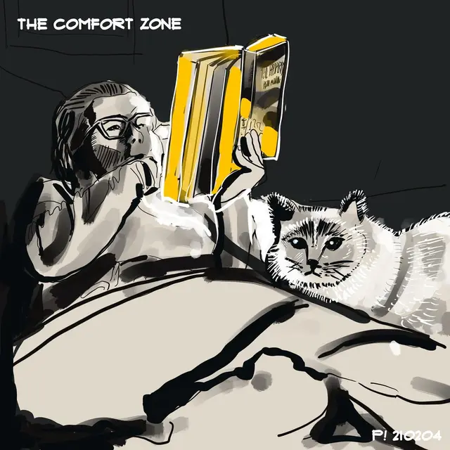 the comfort zone #drawingoftheday #illustration #artoftheday #catsofinstagram #comics