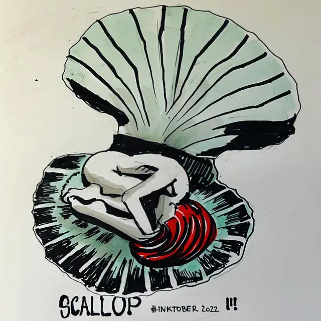 #scallop #inktober2022 #inktober2022scallop @inktober #drawing #artoftheday